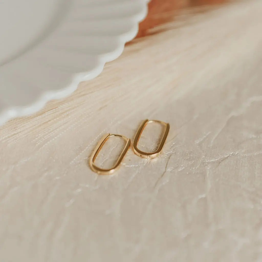 Avery Gold Hoops - WonderingCloth