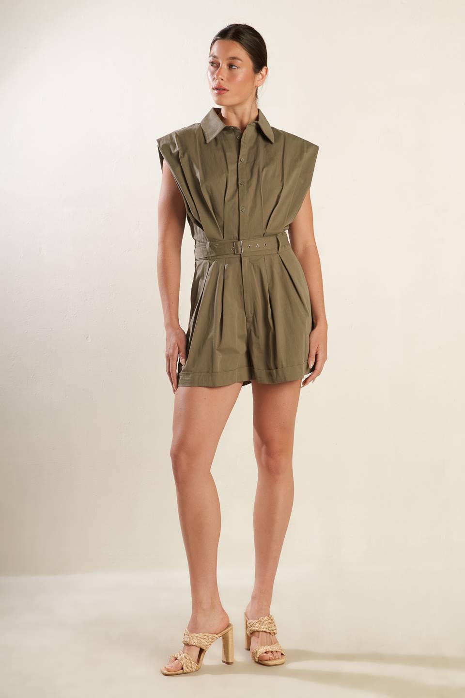HEART OF A WOMAN WOVEN ROMPER - WonderingCloth