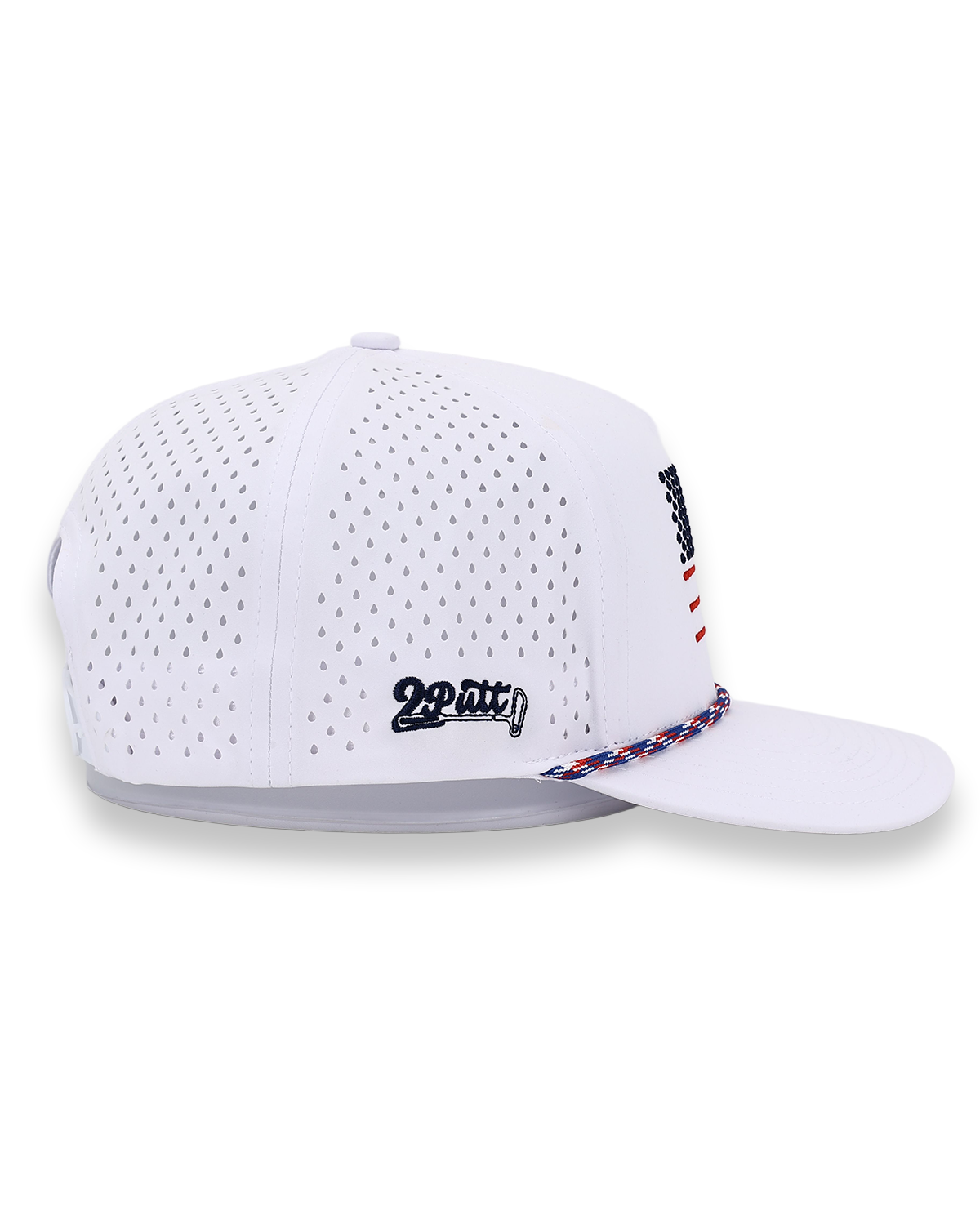 American Flag Rope Flat Bill Hat - WonderingCloth
