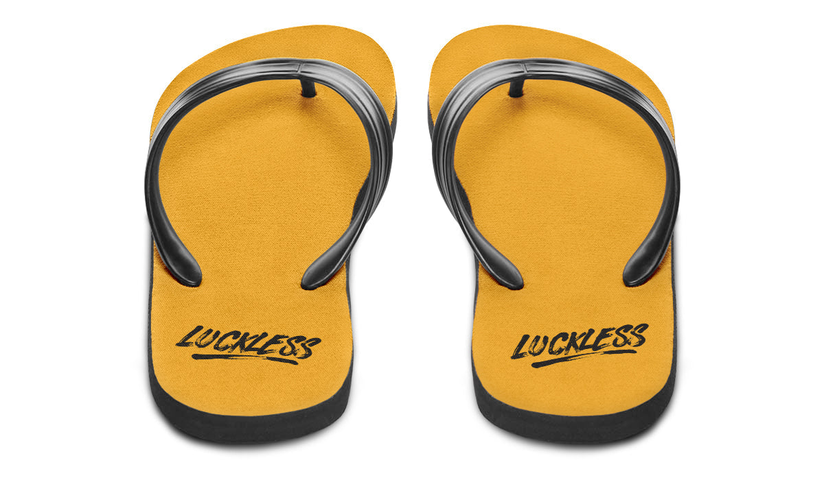 Sunflower And Skulls Yellow Flip Flops
