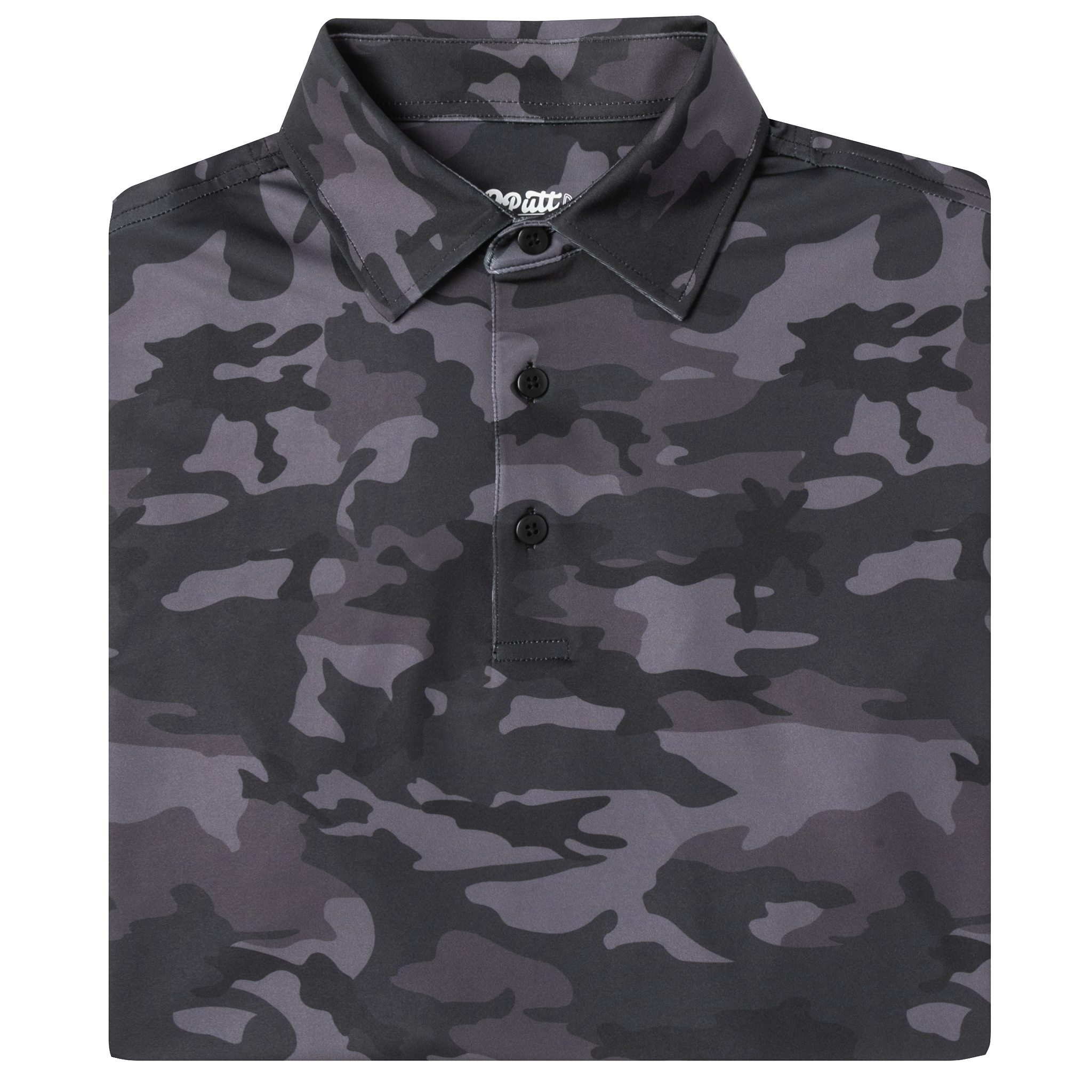 Black Camo Men's Polo - WonderingCloth