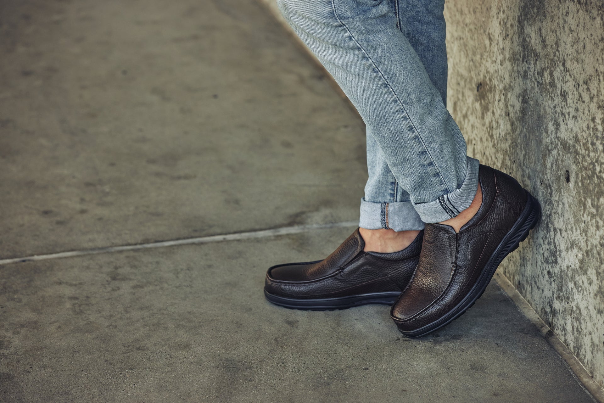CALTO - G1823 - 3 Inches Taller (Brown) - Lightweight Slip-On Loafer Dress Shoes - WonderingCloth