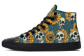 Sunflower And Skulls High Tops