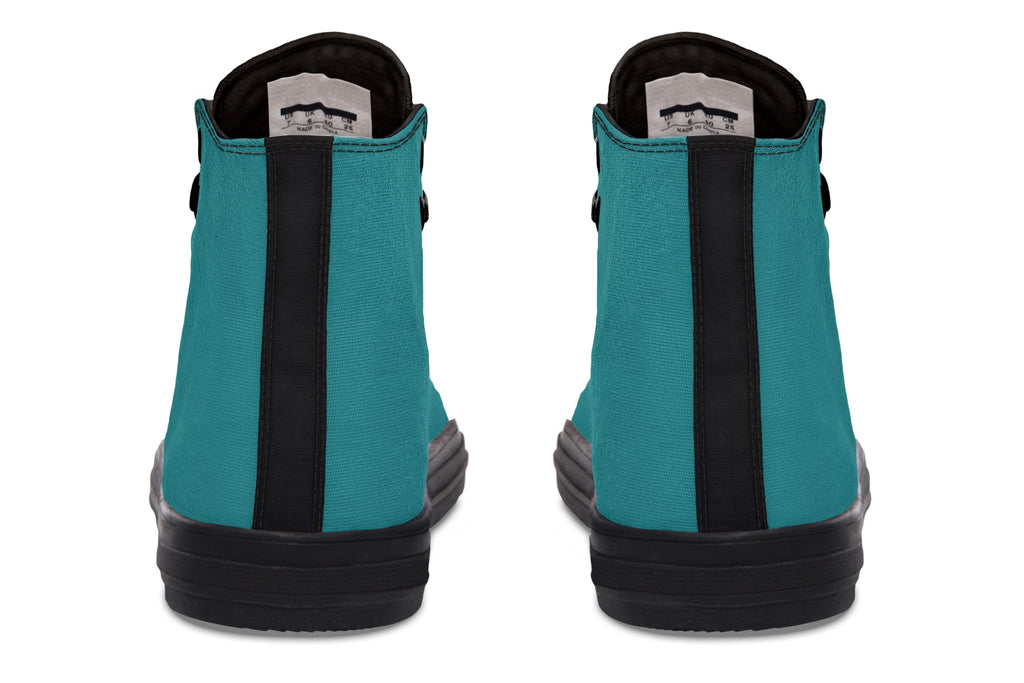 Sunflower And Skulls Teal High Tops