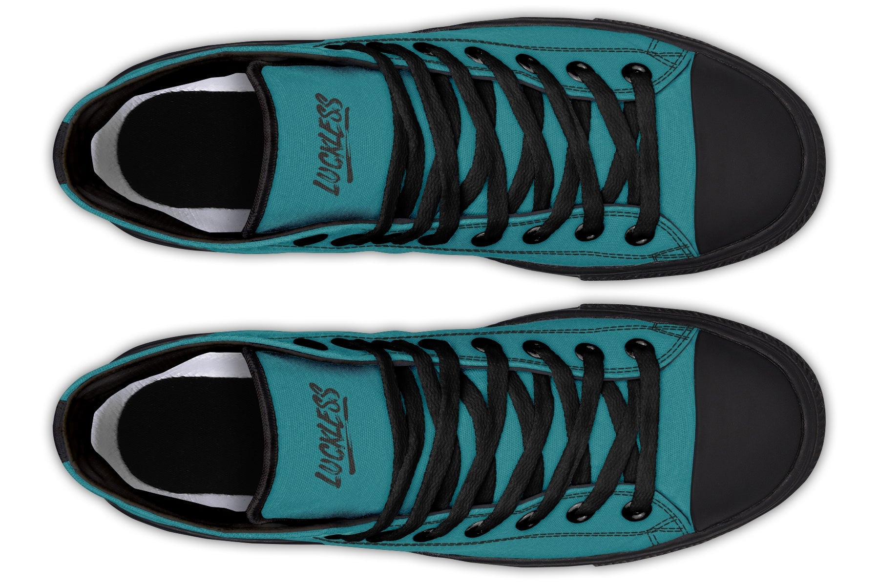 Sunflower And Skulls Teal High Tops