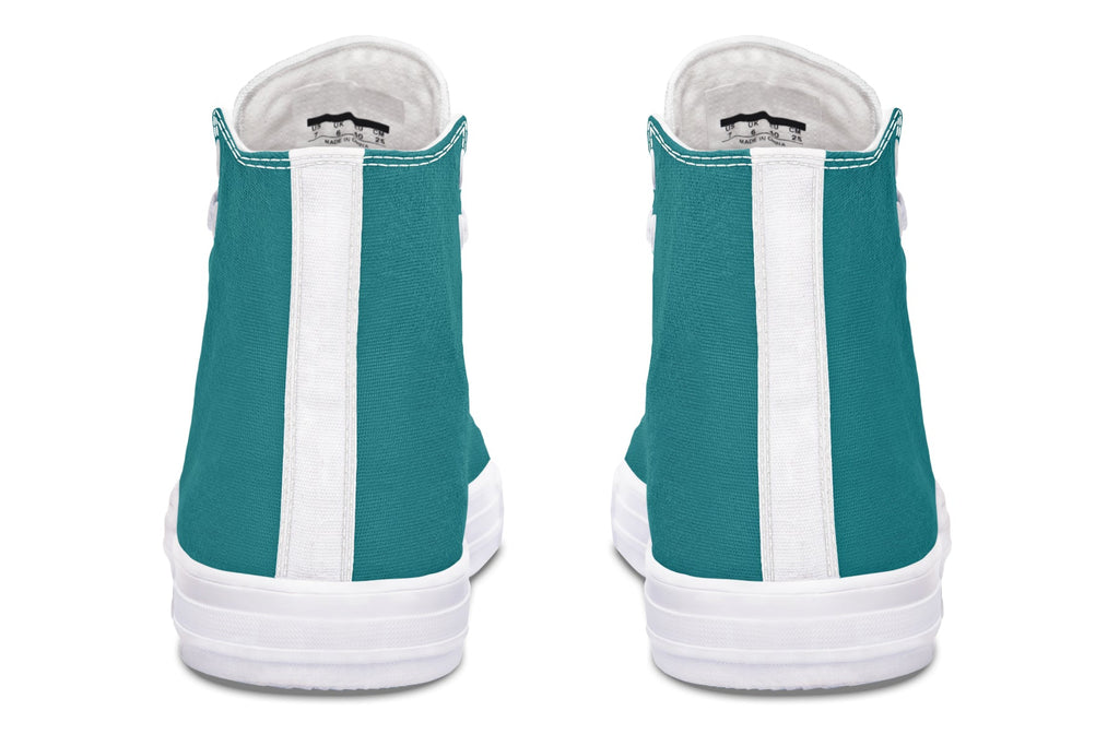 Sunflower And Skulls Teal High Tops