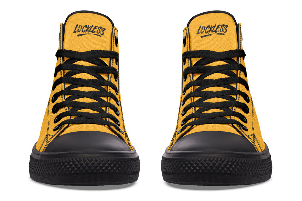 Sunflower And Skulls Yellow High Tops