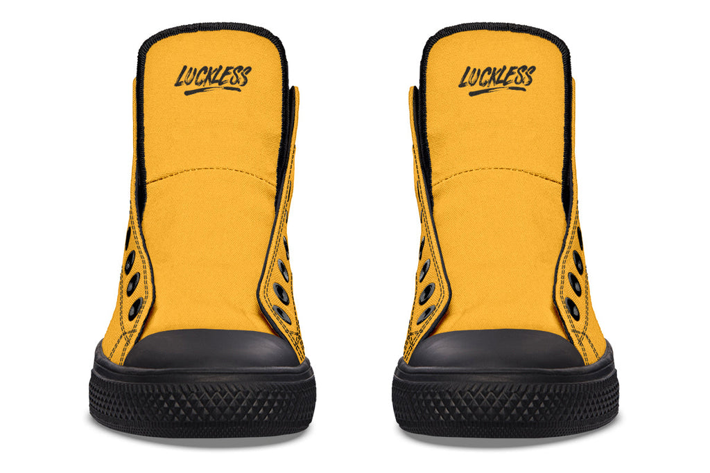 Sunflower And Skulls Yellow High Tops