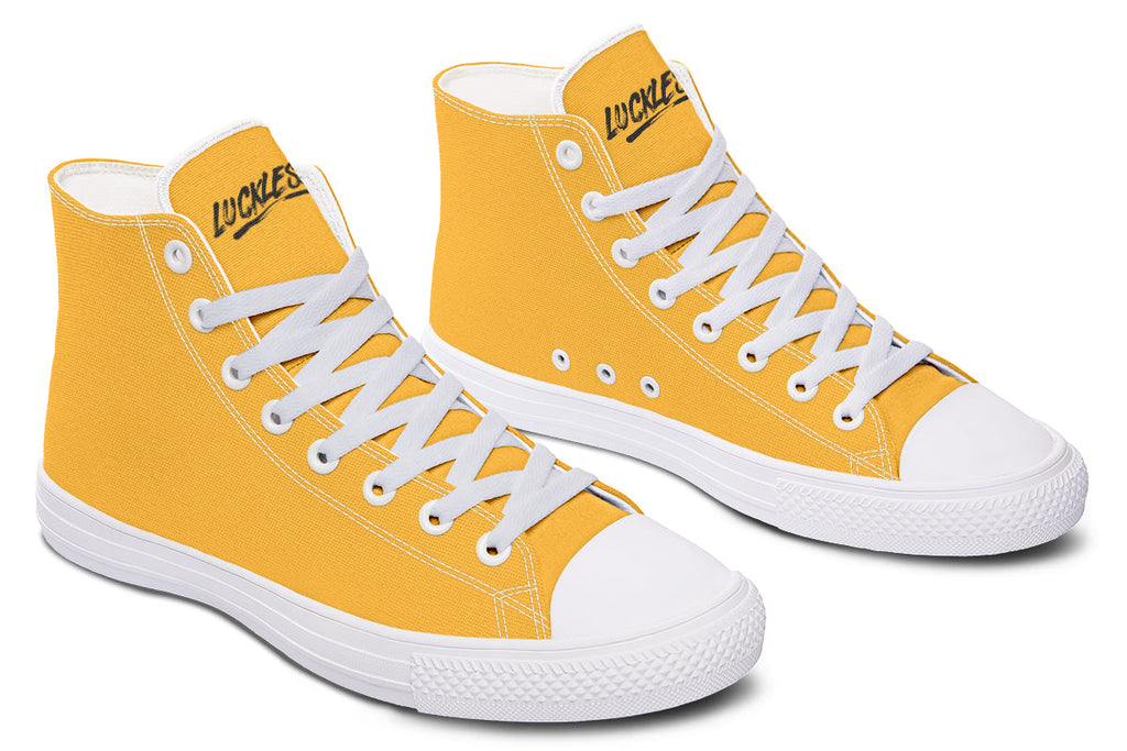 Sunflower And Skulls Yellow High Tops