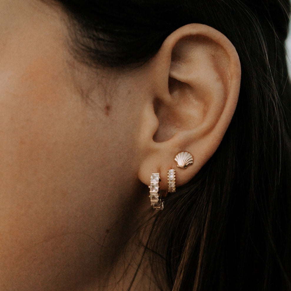 Sea Shell Studs - WonderingCloth