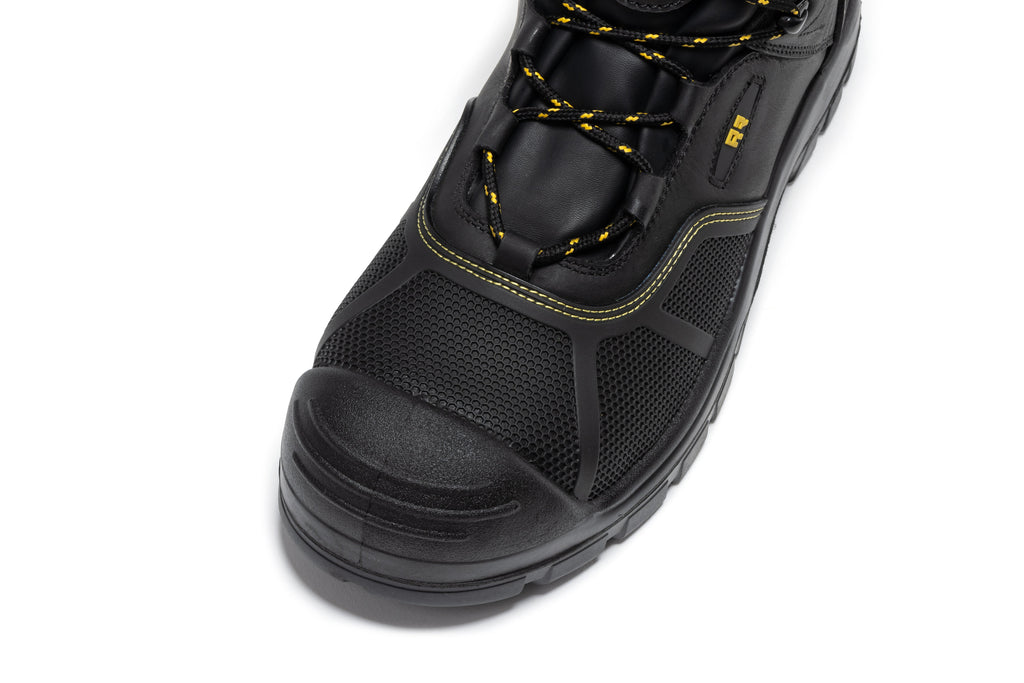 ROCKROOSTER Woodland Black 6 inch Waterproof Composite Toe Leather Work Boots AK663 - WonderingCloth