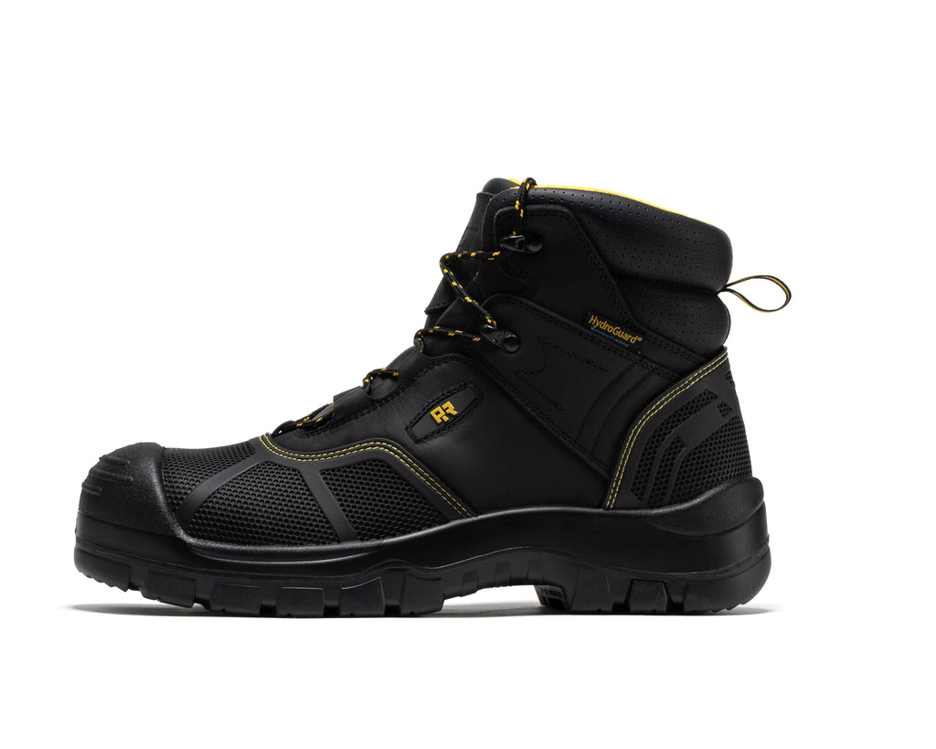 ROCKROOSTER Woodland Black 6 inch Waterproof Composite Toe Leather Work Boots AK663 - WonderingCloth