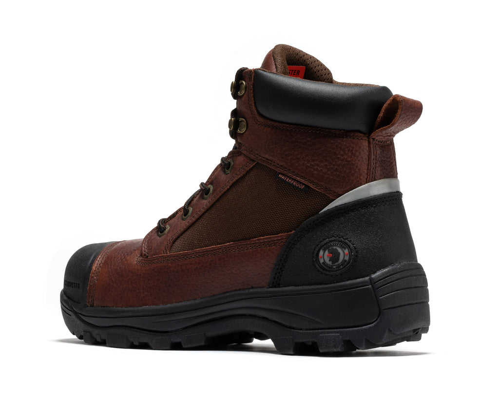 ROCKROOSTER Daviston 6 inch Brown Composite Toe Waterproof Work Boots AT872 - WonderingCloth