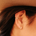 Queen Gold Filled Double Band Ear Cuff - WonderingCloth