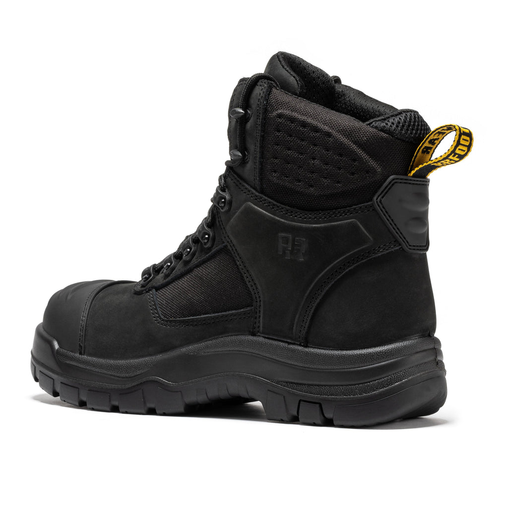ROCKROOSTER Stowe Black 7 inch Composite Toe Leather Work Boots CP212BK - WonderingCloth