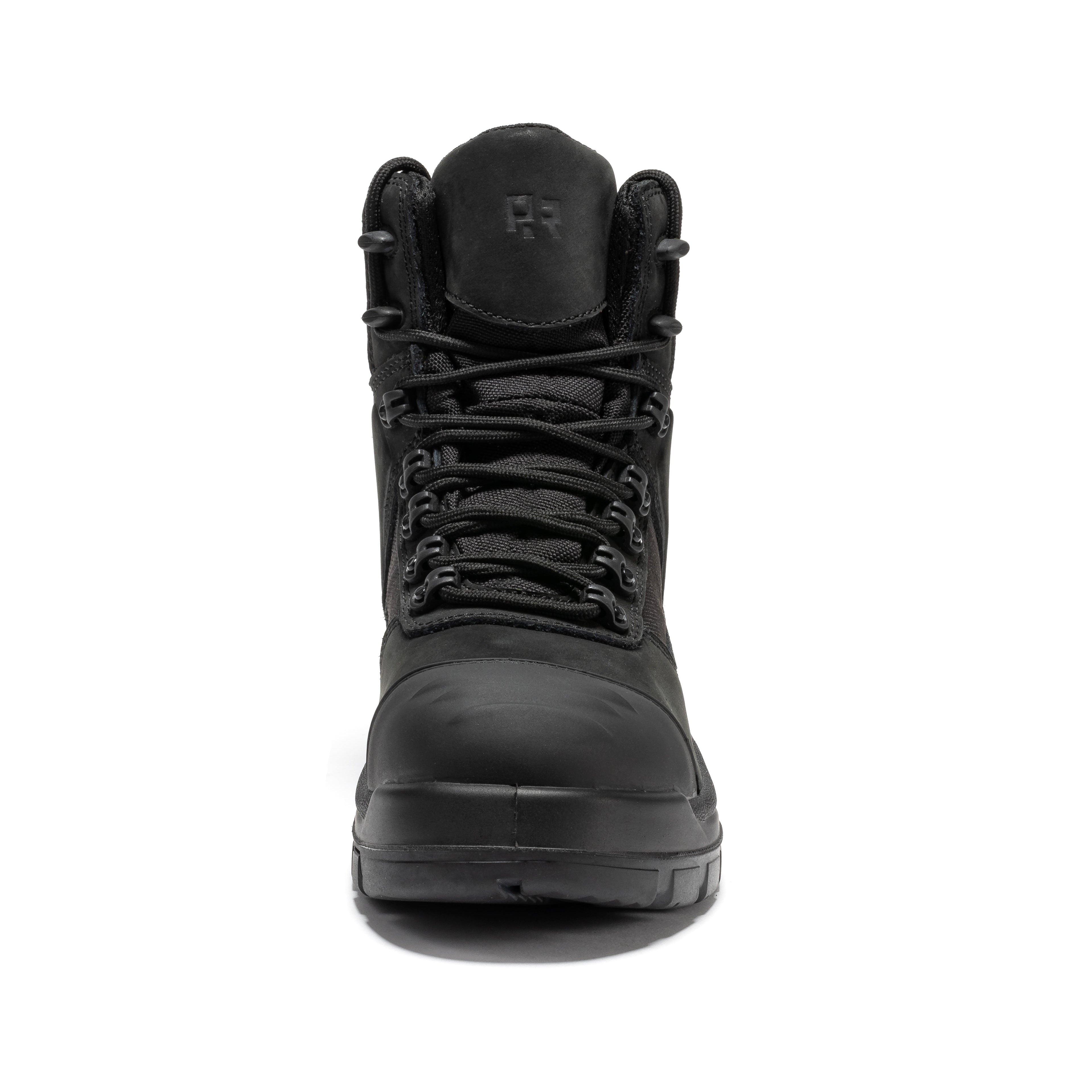 ROCKROOSTER Stowe Black 7 inch Composite Toe Leather Work Boots CP212BK - WonderingCloth