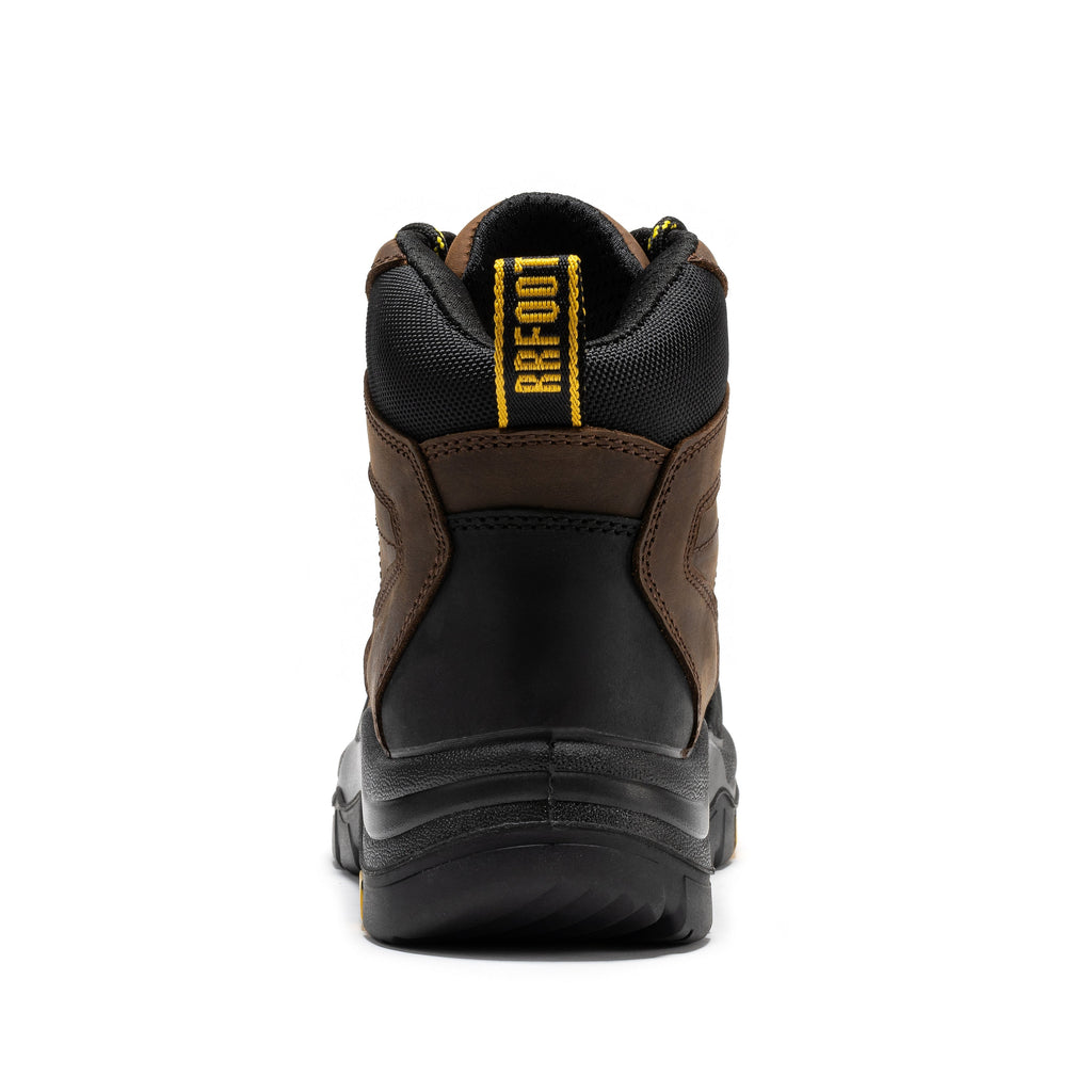 ROCKROOSTER Marfa Brown 6 inch Waterproof Composite Toe Leather Work Boots CP211 - WonderingCloth