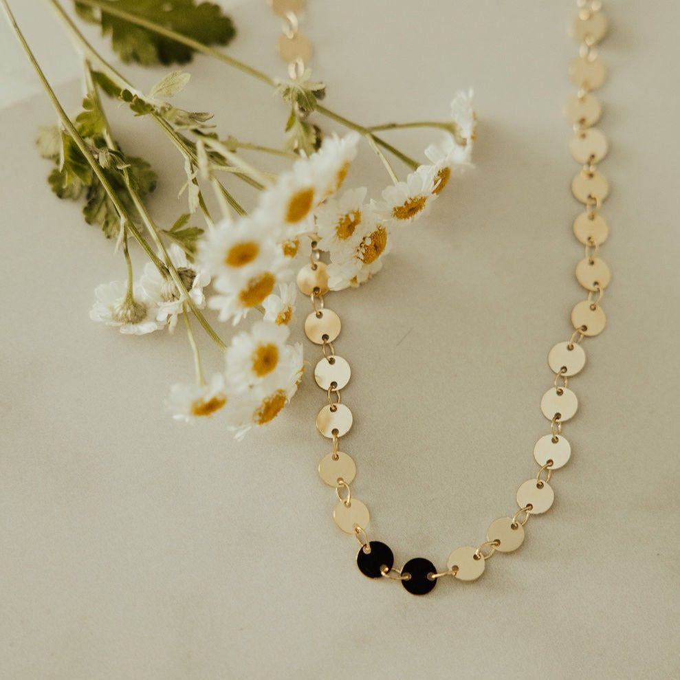 Chloe Gold Filled Coin Necklace - WonderingCloth