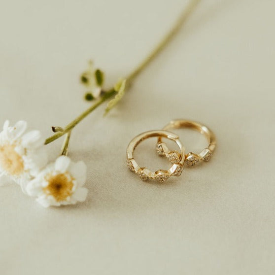 Alice Diamond Hoops - WonderingCloth