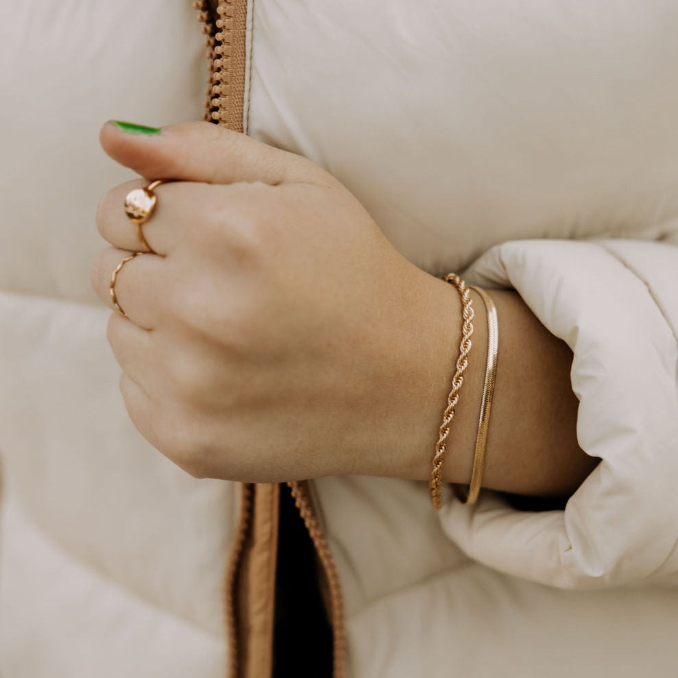 Naomi Gold Filled Rope Bracelet - WonderingCloth