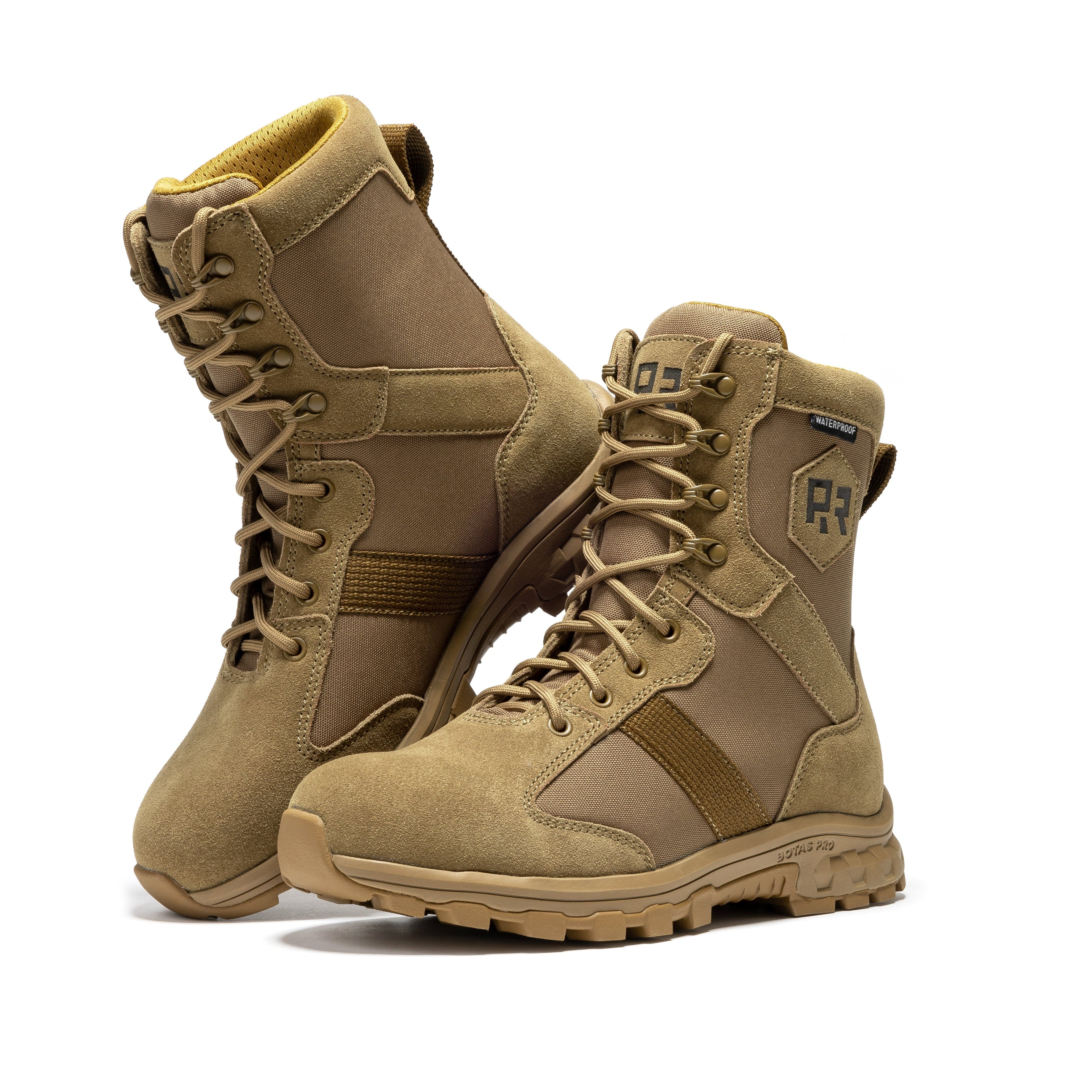ROCKROOSTER Colmar Coyote 8 inch Suede Leather Waterproof Tactical & Military Boots AB500 - WonderingCloth