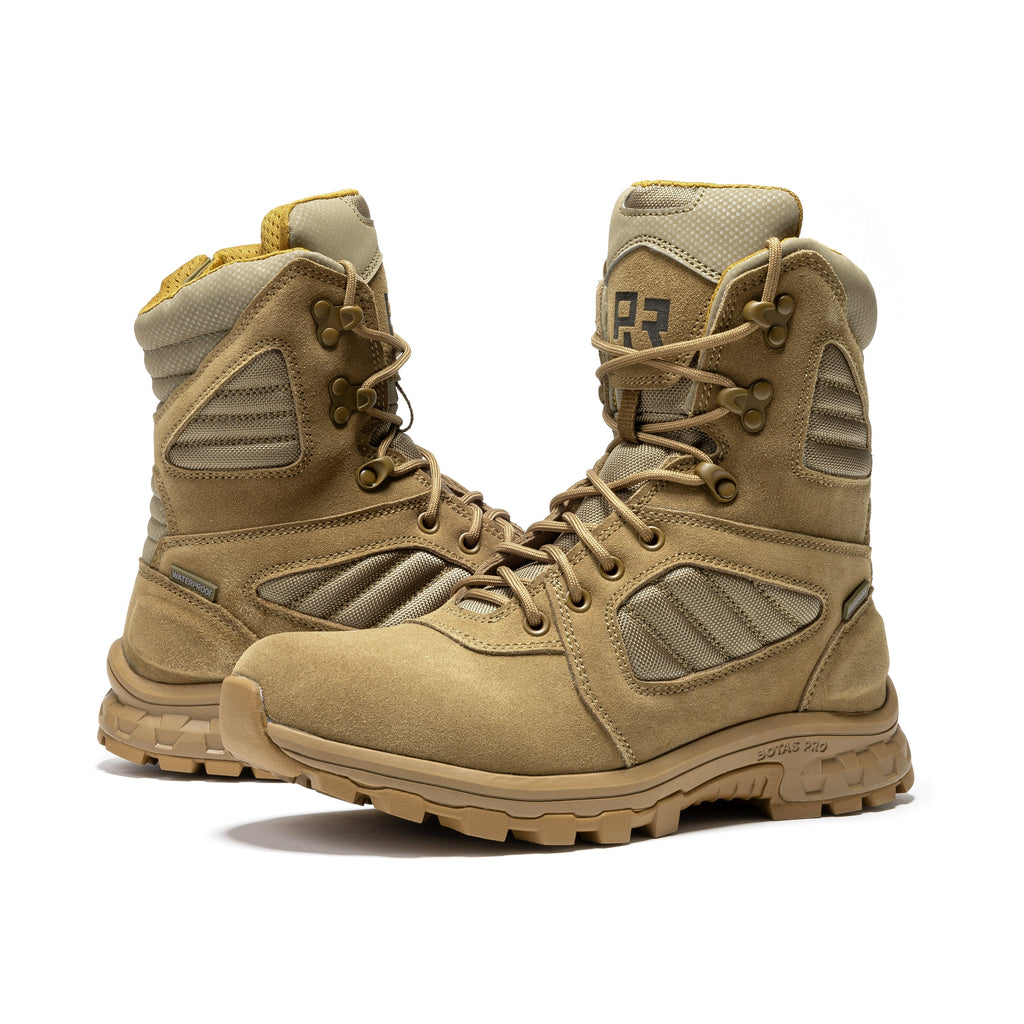 ROCKROOSTER Burano Coyote 8 inch Suede Leather Waterproof Tactical & Military Boots AB540 - WonderingCloth