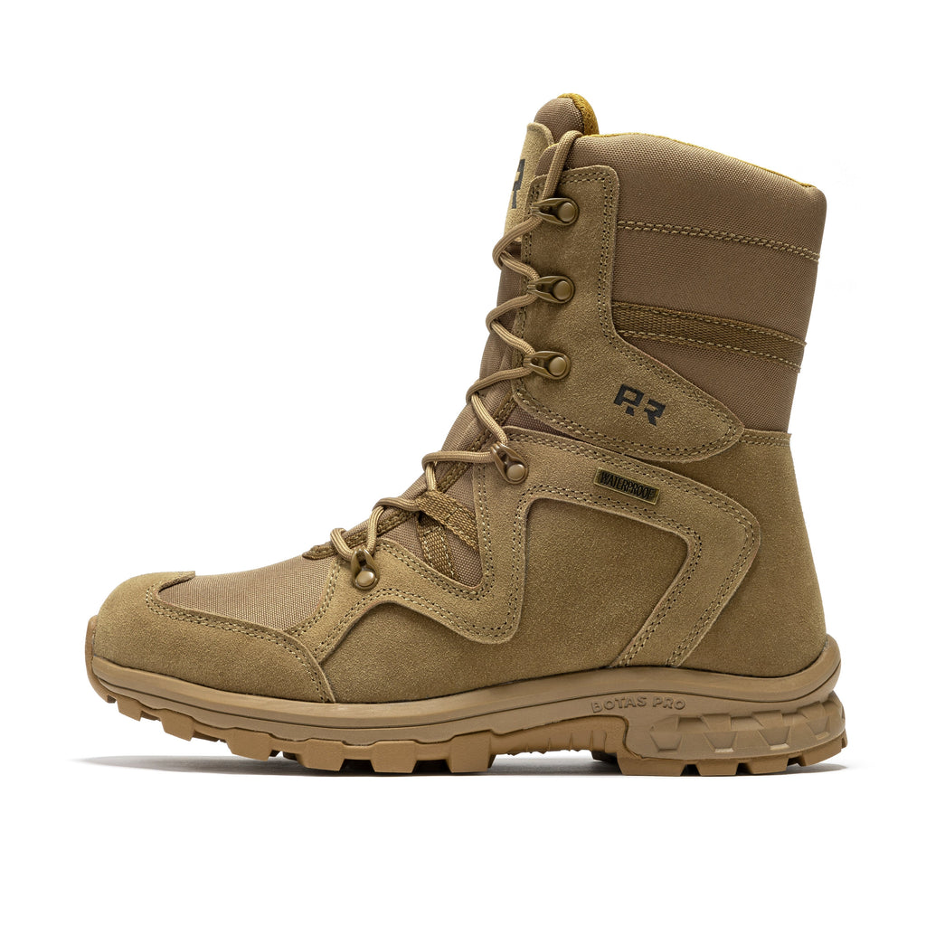 ROCKROOSTER Colmar Coyote 8 inch Suede Leather Waterproof Tactical & Military Boots AB520 - WonderingCloth