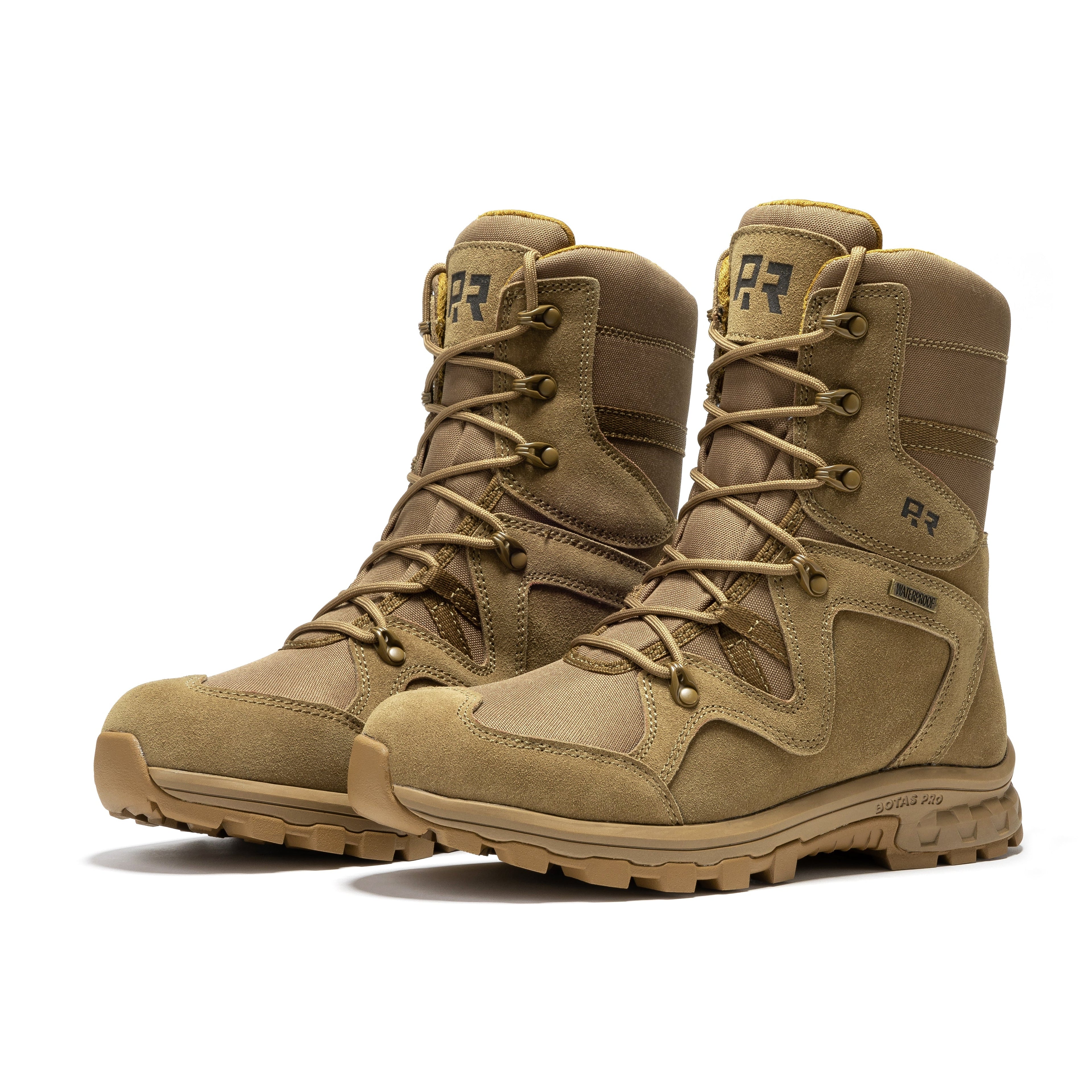 ROCKROOSTER Colmar Coyote 8 inch Suede Leather Waterproof Tactical & Military Boots AB520 - WonderingCloth