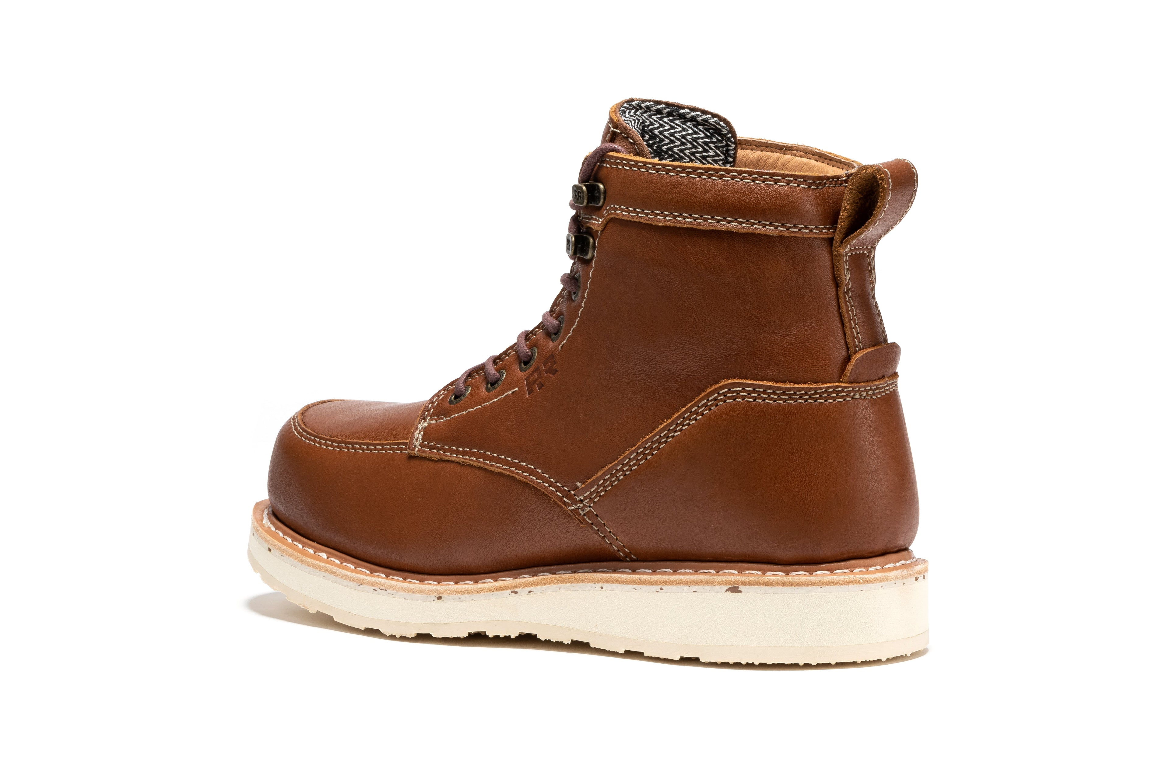 ROCKROOSTER Edgewood Men's 6 Inch Black Steel Toe Wedge Work Boots SAP610BK - WonderingCloth