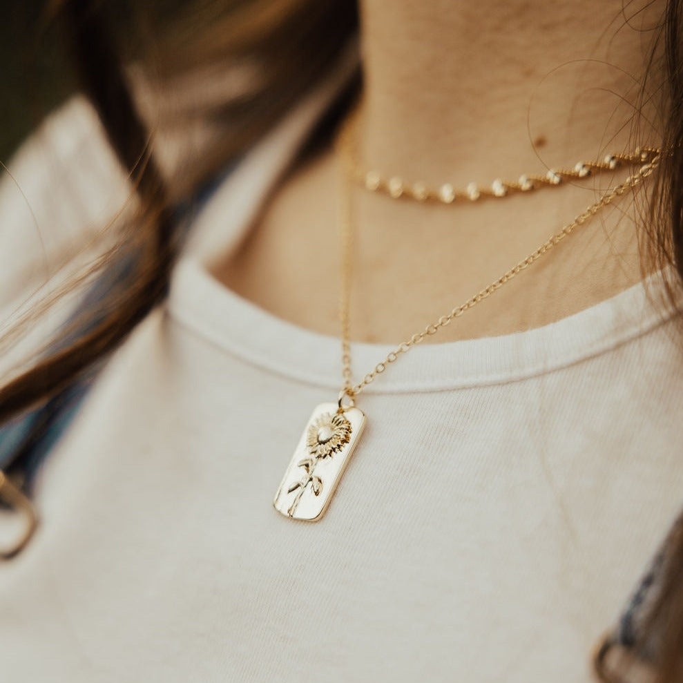 Sunflower Necklace - WonderingCloth