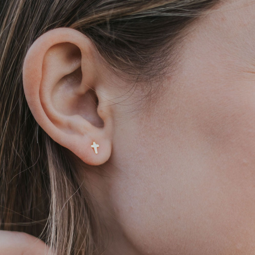 Cross Studs - WonderingCloth
