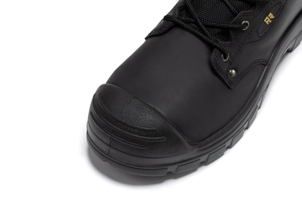 ROCKROOSTER Woodland Black 6 inch Waterproof Composite Toe Leather Work Boots AK662 - WonderingCloth
