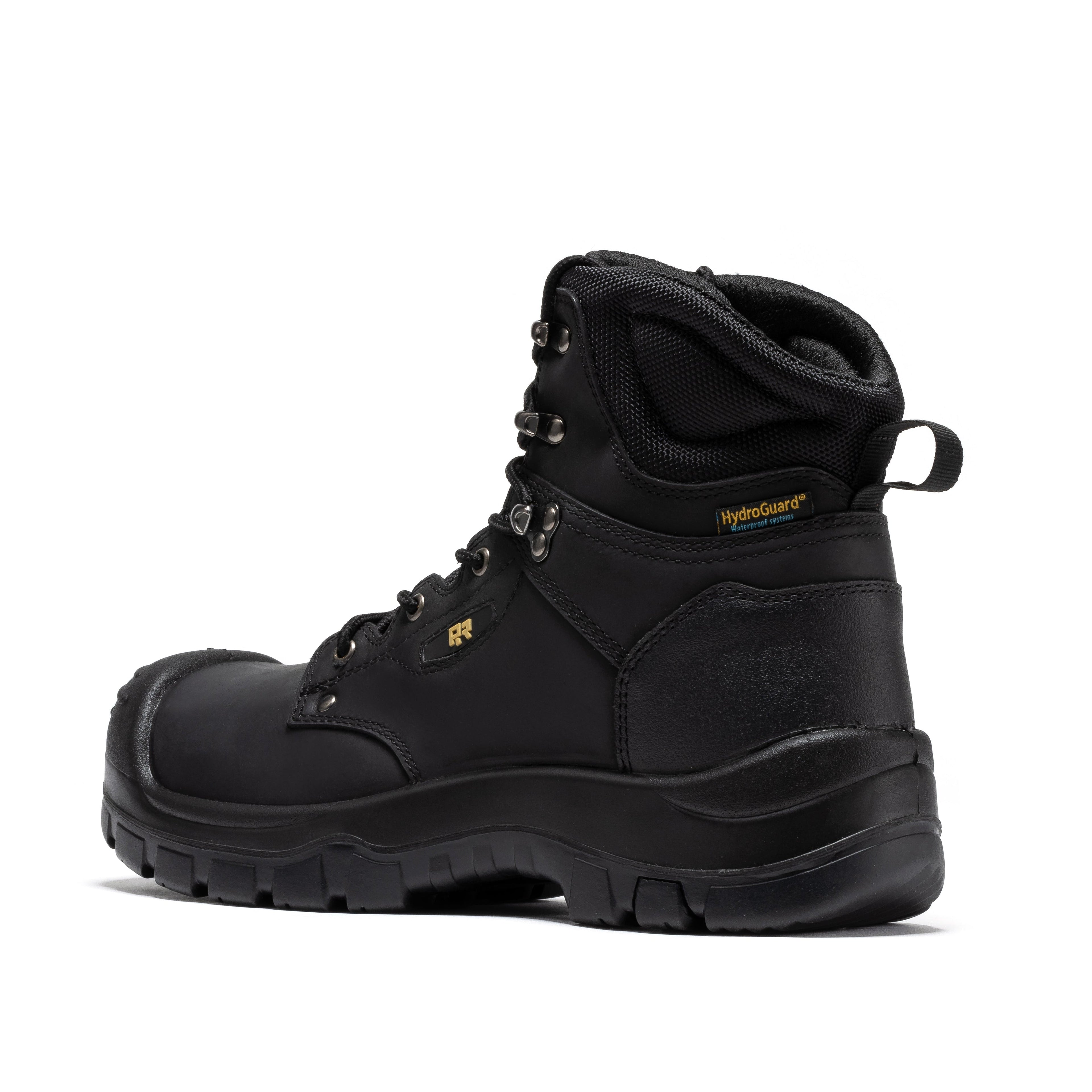 ROCKROOSTER Woodland Black 6 inch Waterproof Composite Toe Leather Work Boots AK662 - WonderingCloth