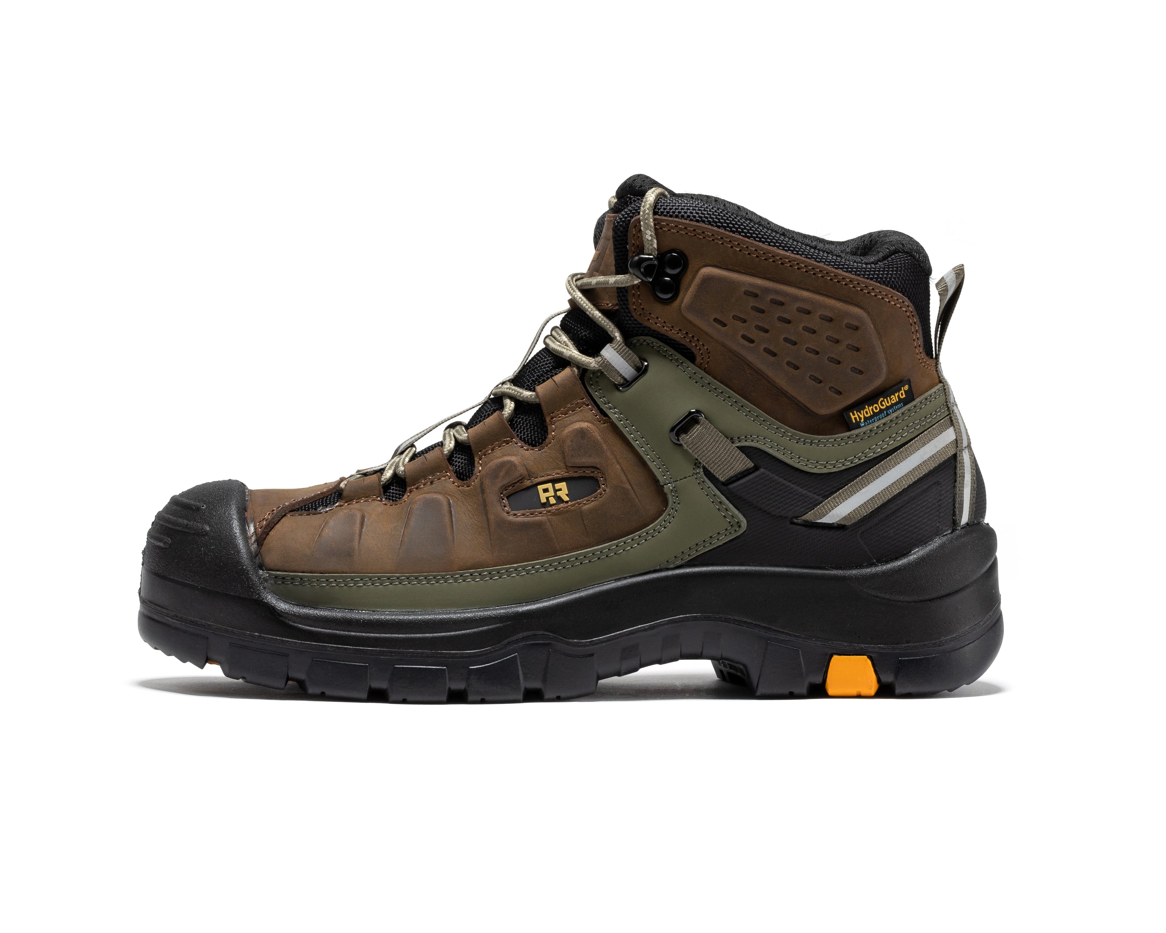 ROCKROOSTER Woodland Brown 6 inch Composite Toe Waterproof Leather Work Boots AK661 - WonderingCloth