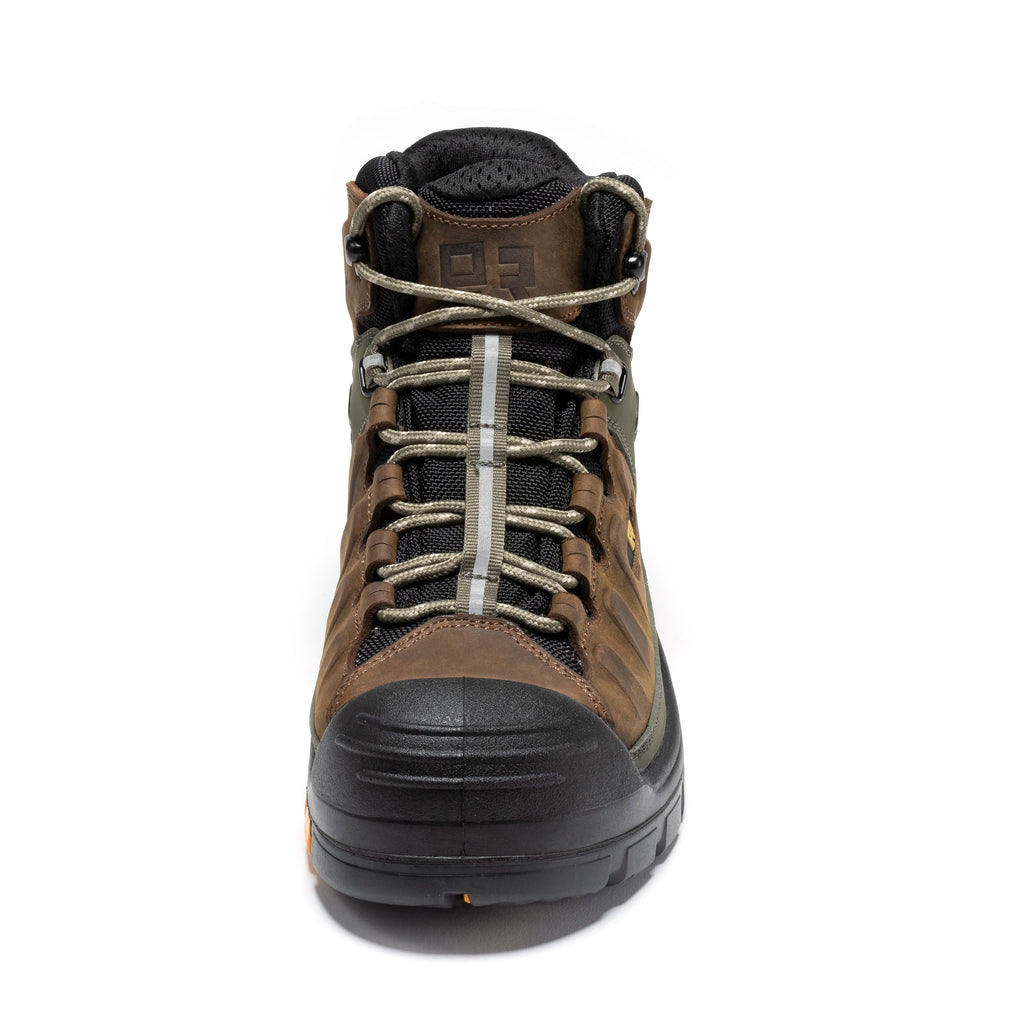 ROCKROOSTER Woodland Brown 6 inch Composite Toe Waterproof Leather Work Boots AK661 - WonderingCloth