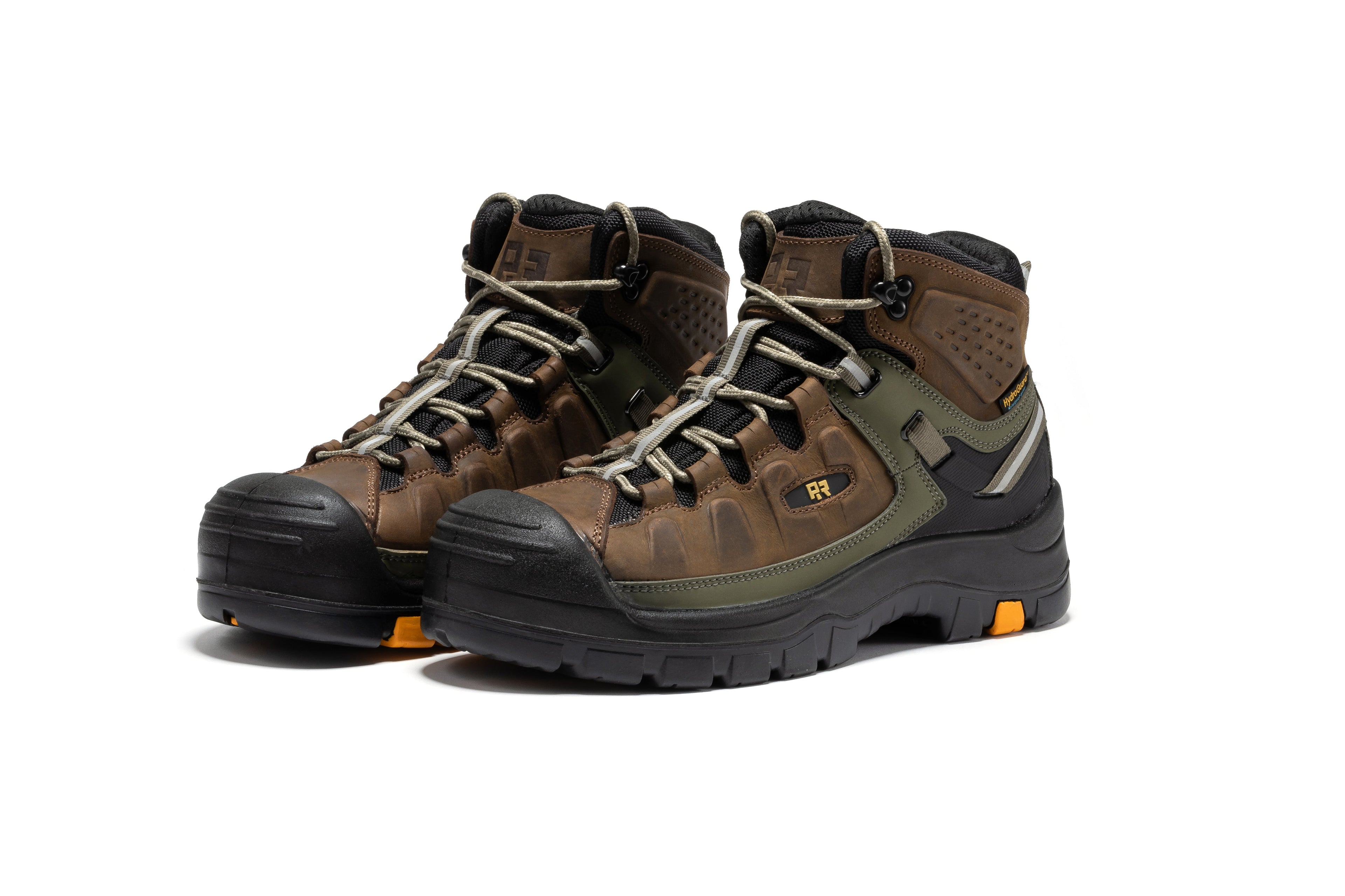 ROCKROOSTER Woodland Brown 6 inch Composite Toe Waterproof Leather Work Boots AK661 - WonderingCloth