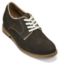CALTO - J1311 - 3 Inches Taller (Sardine Grey) - Business Casual Leather Derbies - WonderingCloth