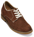 CALTO - J1313 - 3 Inches Taller (Terracotta Brown) - Business Casual Leather Derbies - WonderingCloth