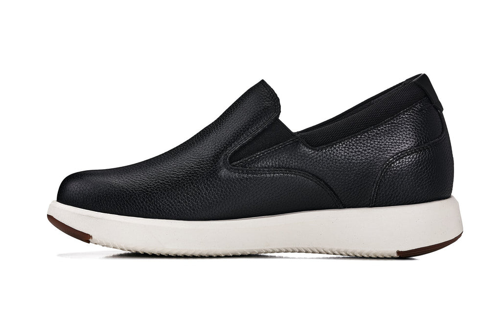 CALTO - J1420 - 2.8 Inches Taller (Onyx) - Leather Loafers - WonderingCloth
