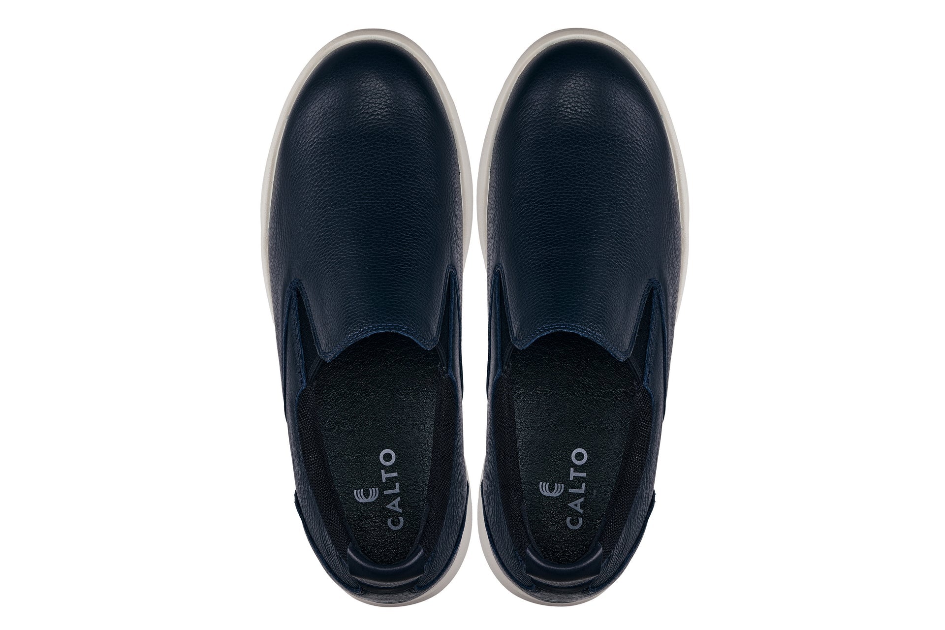 CALTO - J1421 - 2.8 Inches Taller (Dark Slate Blue) - Leather Loafers - WonderingCloth