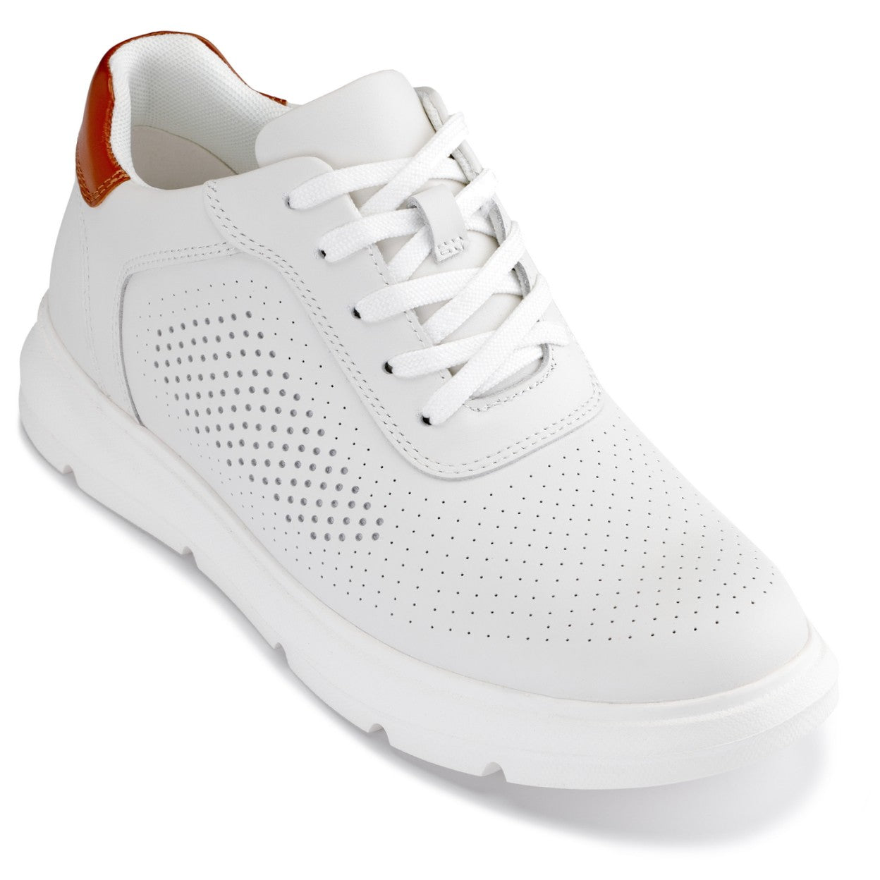 CALTO - J1581  - 2.6 Inches Taller (White) - Lightweight Casual Walkers - WonderingCloth