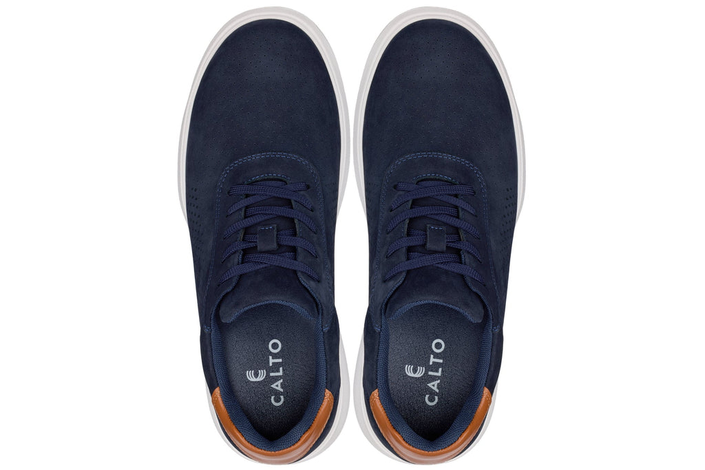 CALTO - J1582  - 2.6 Inches Taller (Navy) - Lightweight Casual Walkers - WonderingCloth