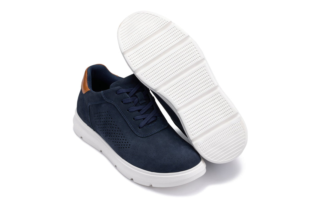 CALTO - J1582  - 2.6 Inches Taller (Navy) - Lightweight Casual Walkers - WonderingCloth