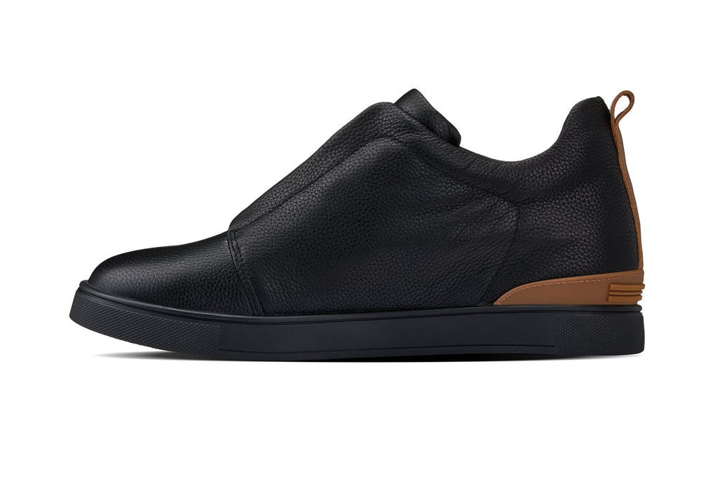 CALTO - J1931  - 2.6 Inches Taller (Black/Black Sole) - Slip-On Snoafers - WonderingCloth