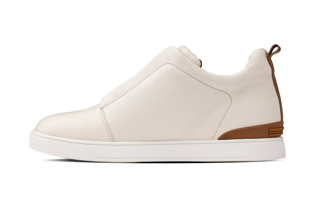 CALTO - J1933  - 2.6 Inches Taller (Off-White) - Slip-On  Snoafers - WonderingCloth