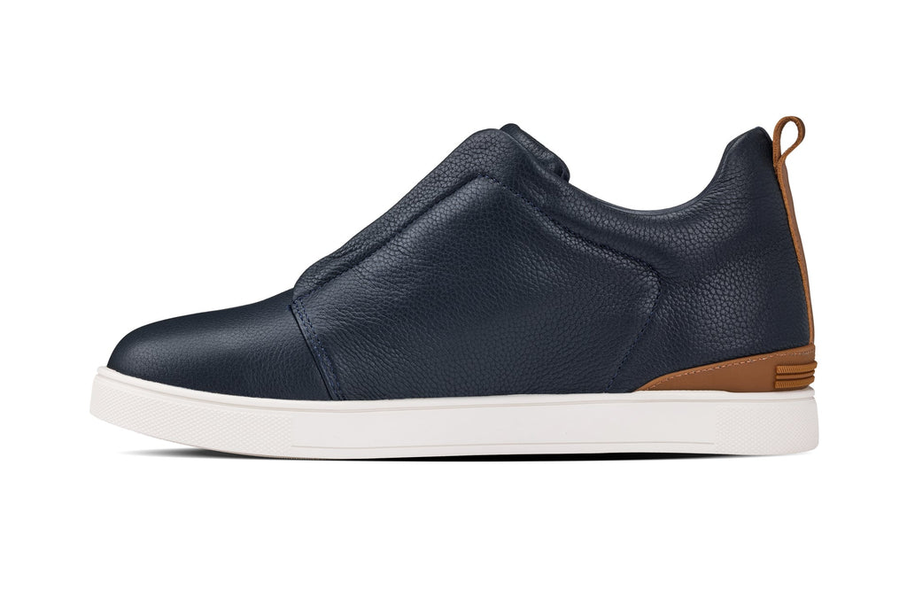CALTO - J1934  - 2.6 Inches Taller (Navy) - Slip-On Snoafers - WonderingCloth