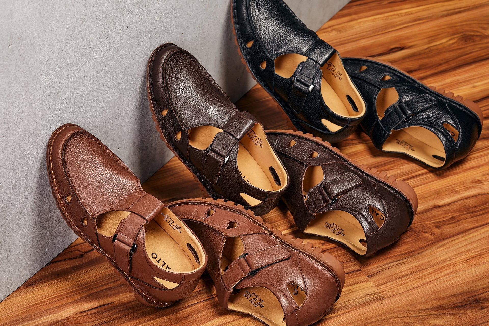 CALTO - K0753 - 2.8 Inches Taller (Camel Brown) - Lightweight Casual Fisherman Sandal - WonderingCloth