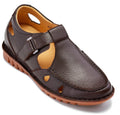 CALTO - K0752 - 2.8 Inches Taller (Coffee Brown) - Lightweight Casual Fisherman Sandal - WonderingCloth