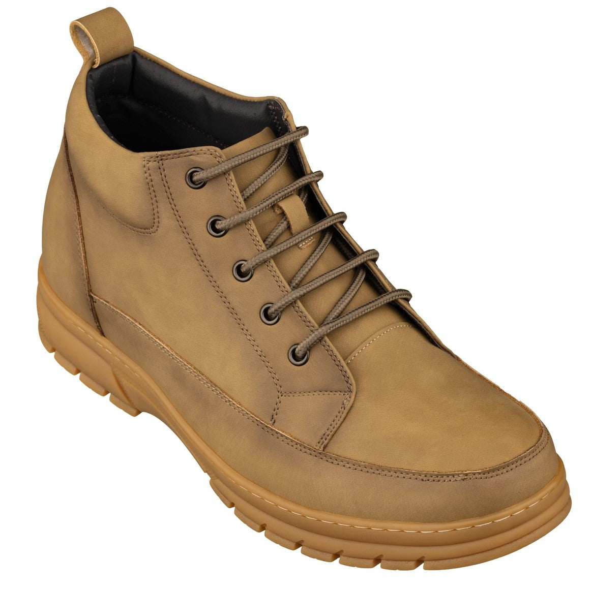 TOTO - K11552 - 2.8 Inches Taller (Khaki) - Casual Hiker Boots - WonderingCloth