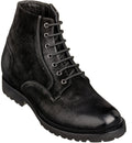 CALTO - K24401 - 3 Inches Taller (Nubuck Black) - Casual Zipper Boots - WonderingCloth